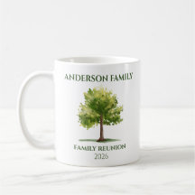 Caneca de Reunião de Árvore Genealógica Personaliz