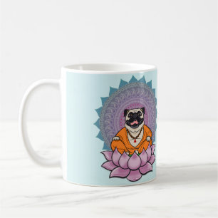 Café Caneca de riso da mandala do Pug