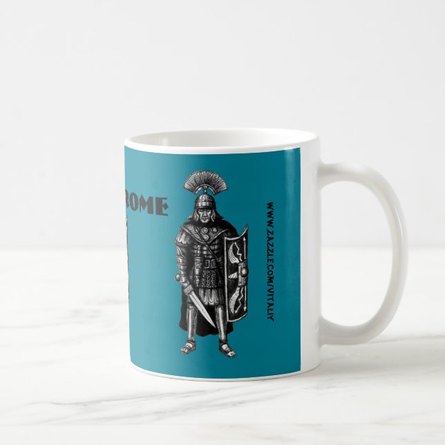Café Caneca de Roma com arte romana do desenho da (Direita)