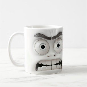 Café Caneca de Rosto Chocado Engraçado Expressão Surp