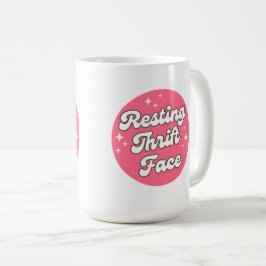 Café Caneca de Rosto de Relaxamento em Brechó