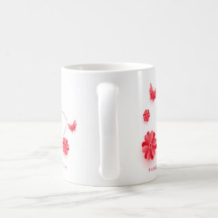 Café caneca de rotina da manhã floral, Dia de as mães