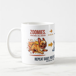 Café Caneca de Rotina Diária de Zoomies a Coma do Franc