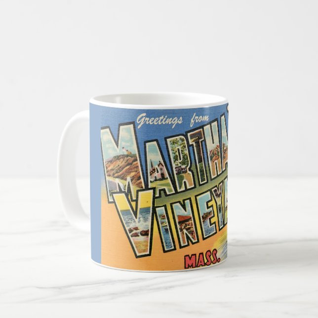 Café Caneca de Saudações de Martha's Vineyard (Frente Esquerda)