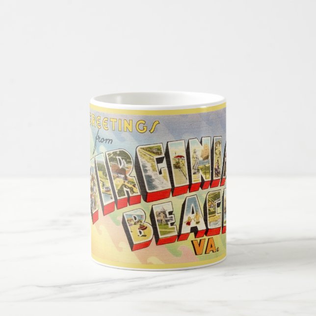 Café Caneca de Saudações Retro Virginia Beach (Centro)