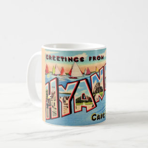 Café Caneca de Saudações Vintage Hyannis MA