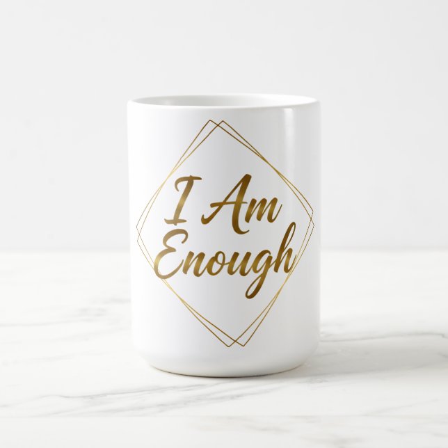 Café Caneca de Script 'Eu Sou Suficiente' (Centro)