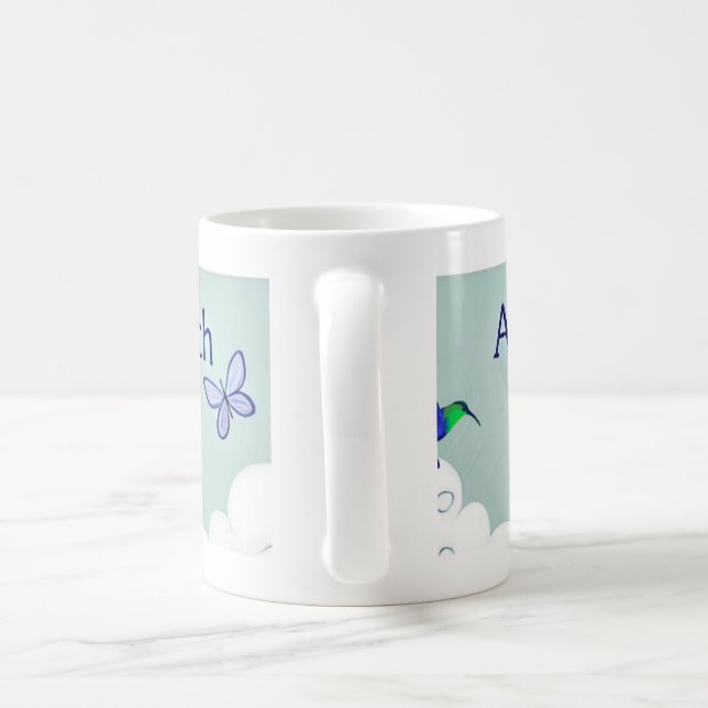Café Caneca de Serenidade Whimsical - Caminho para a ci (Alça)
