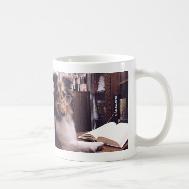 Café Caneca de Sheltie da leitura (Direita)