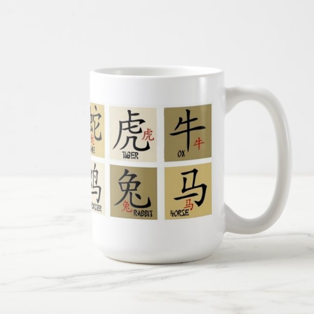 Café Caneca de Signos do Zodíaco Chinês (Direita)