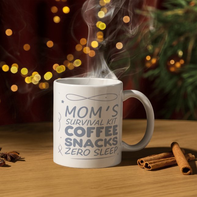 Café Caneca de Sobrevivência da Mamãe Engraçada 2026, P (#new_year_mugs
#happy_new_year_mugs
#I_Need_Sleep
#For_her)