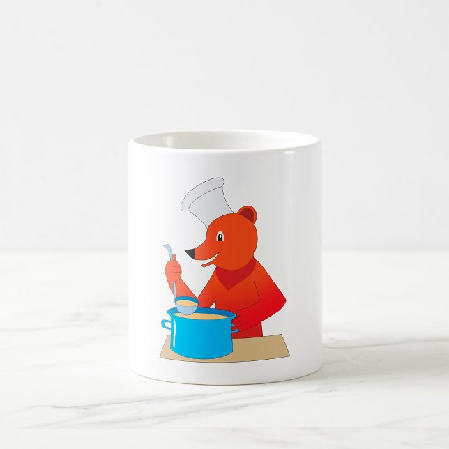 Café Caneca de sopa de Cozinhar do urso (Criador carregado)
