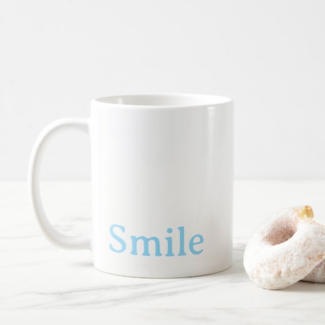 Café Caneca de Sorriso Azul Claro  (Com Donut)