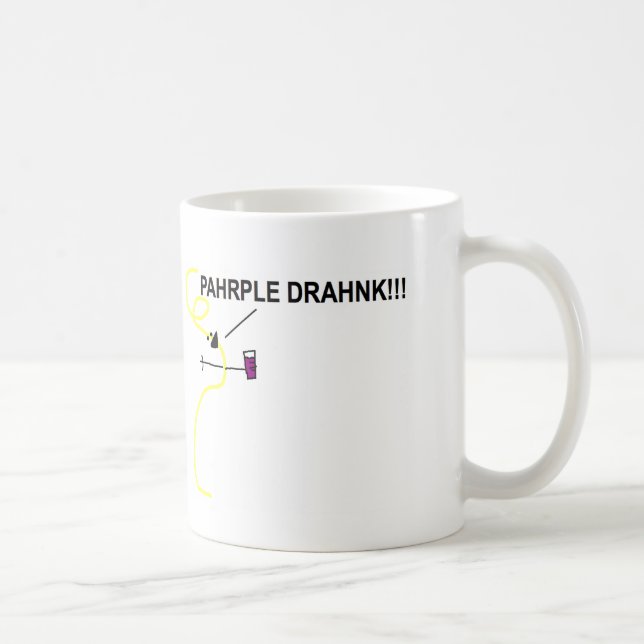 Café Caneca de Spaghatta Nadle Pahrple Drahnk (Direita)