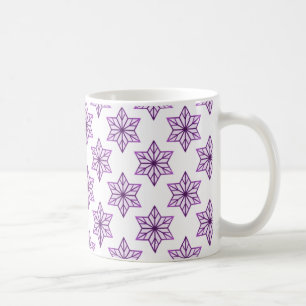 Café Caneca de Starburst do vintage, beringela