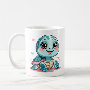 Café Caneca de Tartaruga Bebê Kawaii