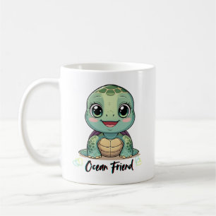 Café Caneca de Tartaruga Bebê Kawaii