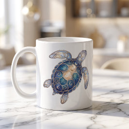 Café Caneca de Tartaruga Marinha Celestial Luxo Linha A