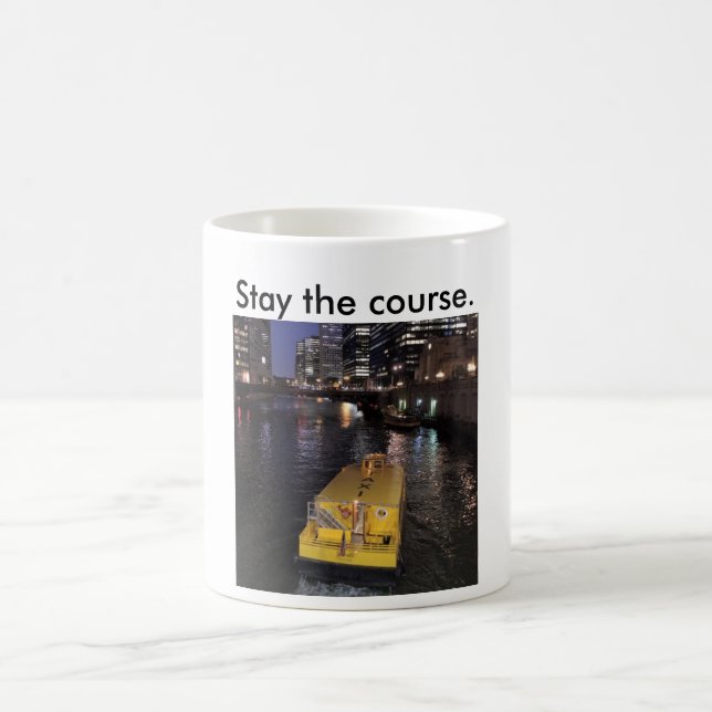 Café Caneca de táxi de Chicago River que diz a estada o (Centro)