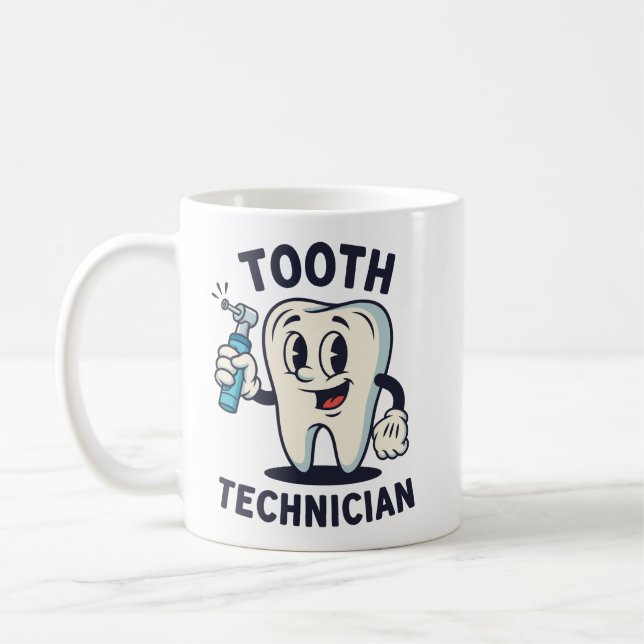 Café Caneca de Técnico de Dente Engraçada Presentes de  (Esquerda)