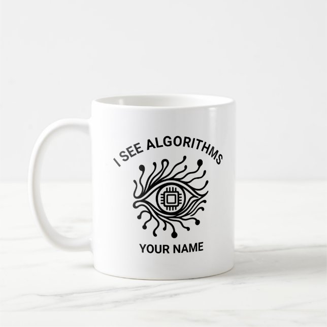 Café Caneca de Tecnologia Personalizada com Texto Custo (Esquerda)