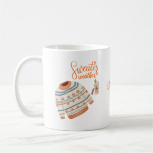 Café Caneca de Tempo de Suéter Aconchegante com Nome Pe