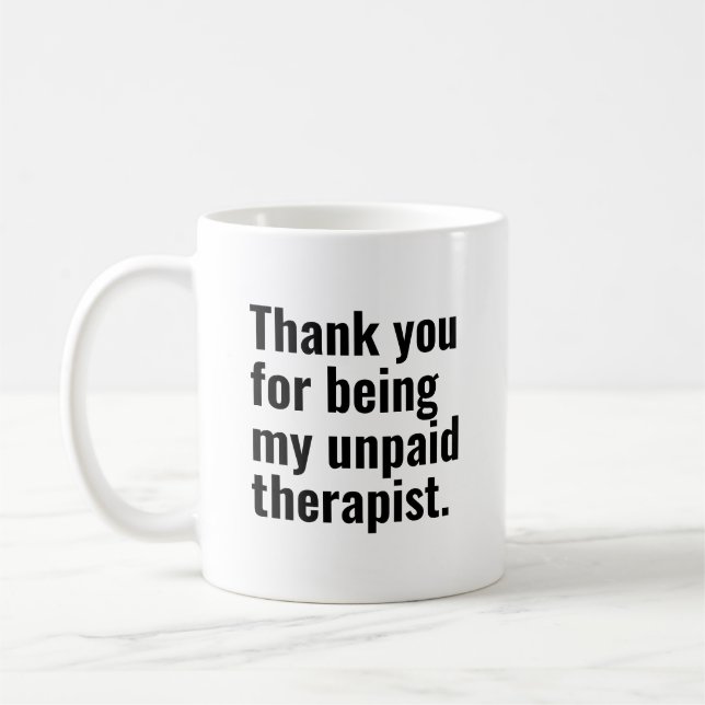 Café Caneca de Terapeuta Não Pago Presente Divertido Me (Esquerda)