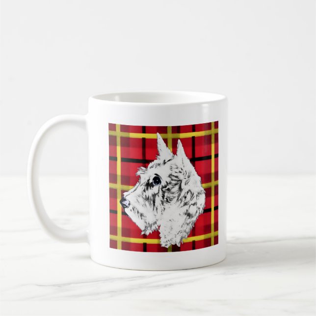Café Caneca de Terrier escocesa branca (Esquerda)