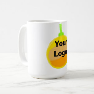 CAFÉ CANECA DE TEXTO COM CORAÇÃO COLORIDO