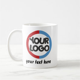 Café Caneca de Texto de Logotipo de Negócios Personaliz