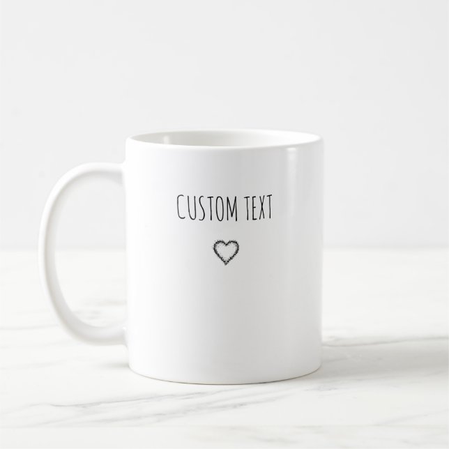 Café Caneca de Texto Personalizável com Presente de Nat (Esquerda)