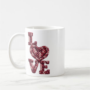 Café Caneca de Tipografia de Corda de Amor
