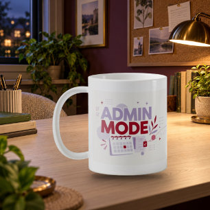 Café Caneca de Tipografia de Escritório em Modo Admin