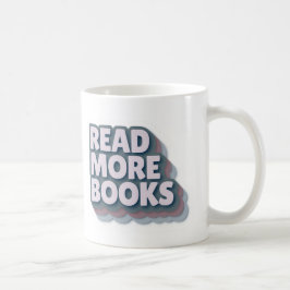 Café Caneca de Tipografia Retro Leia Mais Livros