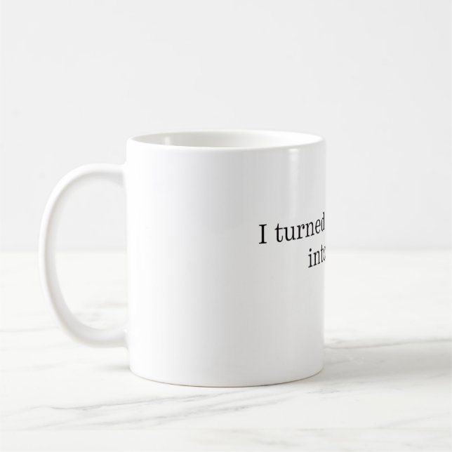 Café Caneca de trabalho com design engraçado temático p (Esquerda)