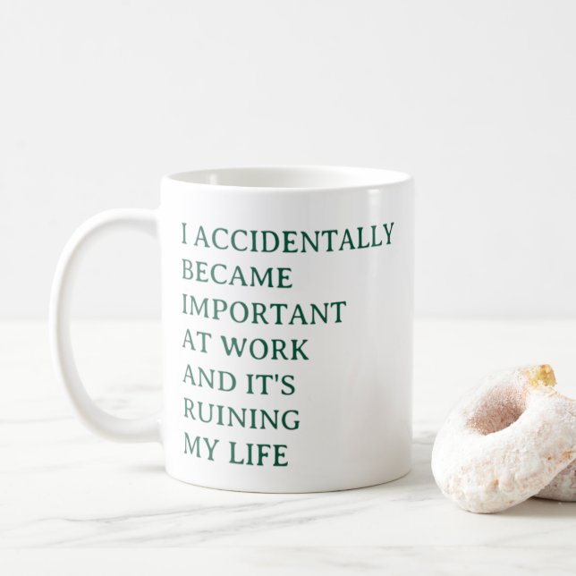 Café Caneca de Trabalho Engraçada – Eu Acidentalmente M (Com Donut)