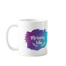 Caneca de Traço de Pincel Vibe Matinal