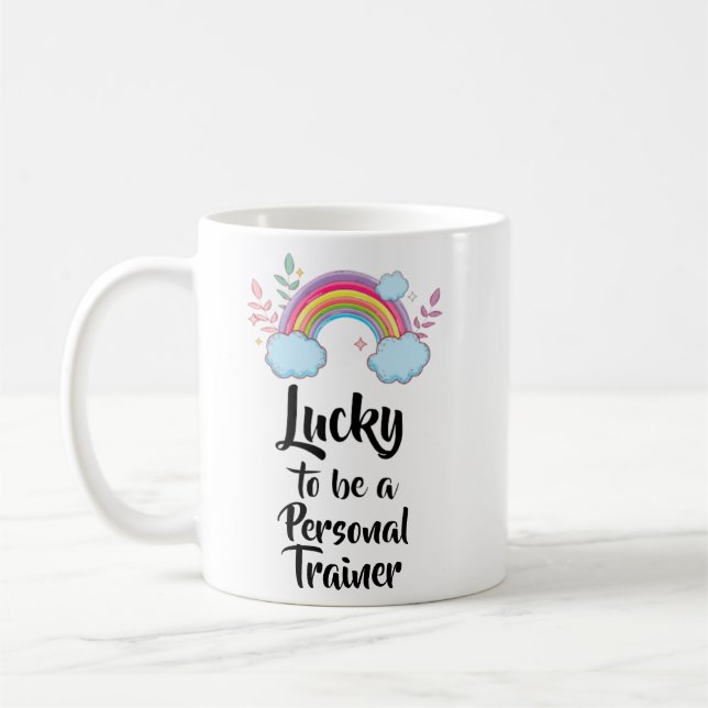 Café Caneca de Treinador Pessoal Sortudo (Esquerda)