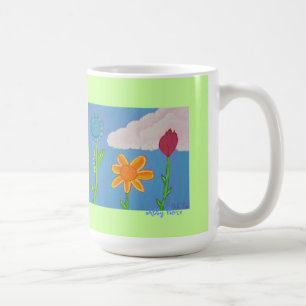 Café Caneca de três flores