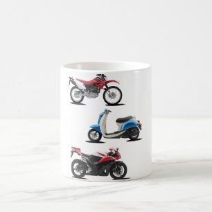 Café Caneca de três motocicletas