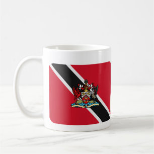 Café Caneca de Trinidad Grafite da Bandeira Caribenha