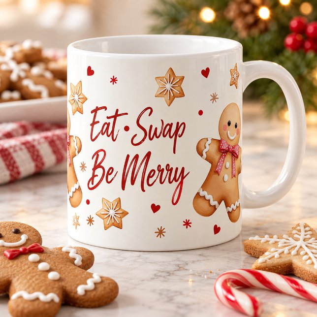 Café Caneca de Troca de Biscoito de Gengibre Coma Troqu (Party Mug)