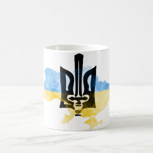 Café Caneca de Tryzub do ucraniano