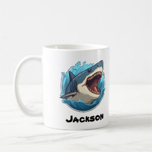Café Caneca de Tubarão Personalizada – Design Ousado e 