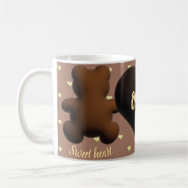 Café Caneca de urso de chocolate