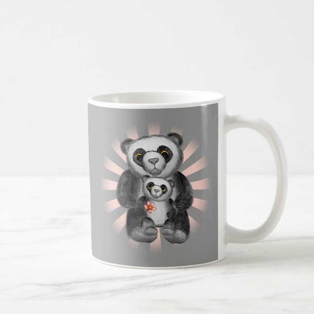 Café Caneca de urso panda mãe amor (Direita)