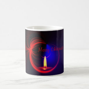 Café Caneca de Vela de Natal Alegre