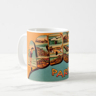 Café Caneca de Velho Cartão Postal de Asbury Park