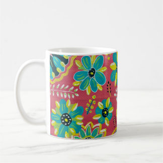 Café Caneca de Verão de Flores Brilhantes