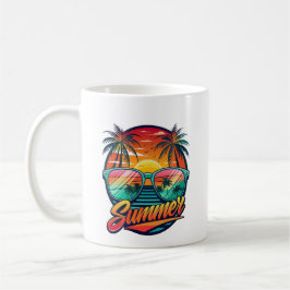 Café Caneca de Verão - Sol tropical refletido em vidro 